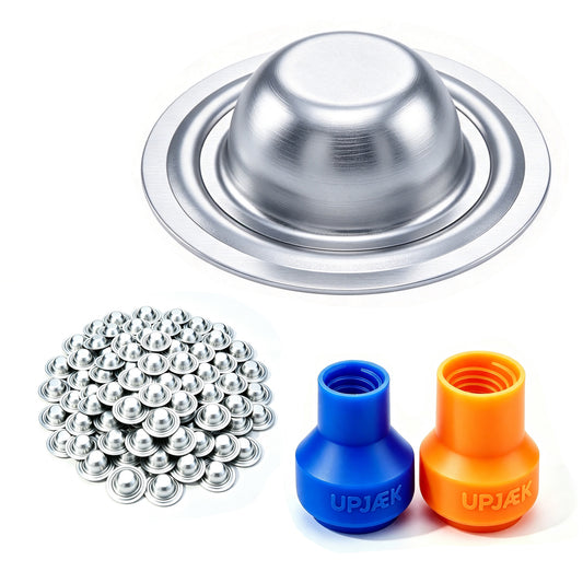100 Pack Metal Roof Screw Caps with 2 UPJAEK Nozzles for Easy Application