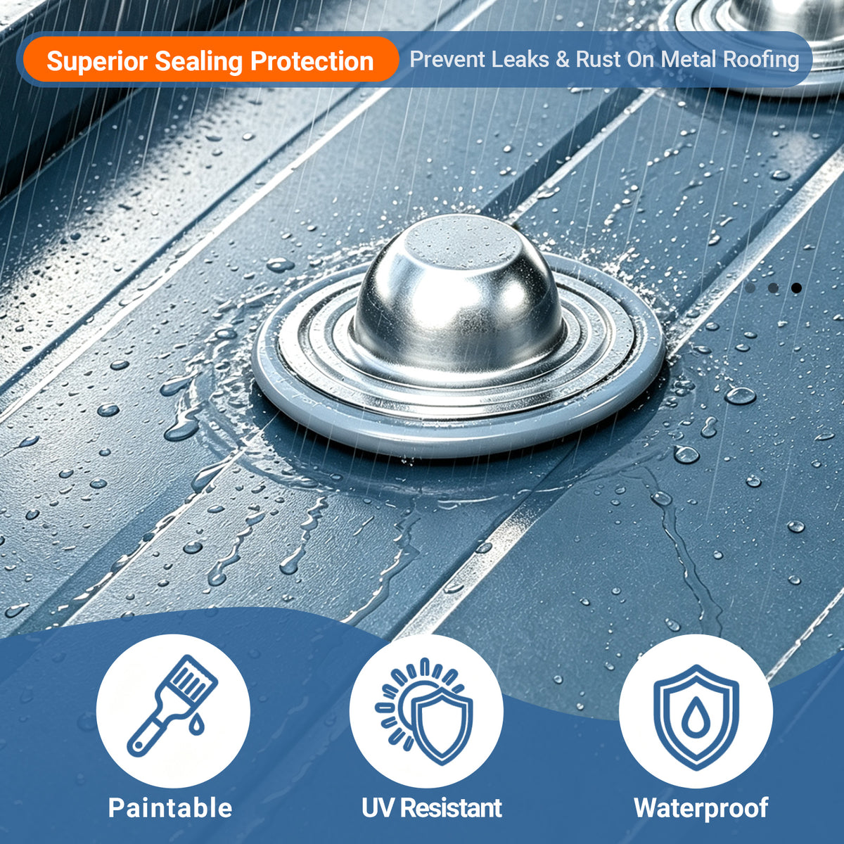 5 Metal Roof Screw Caps with 2 UPJAEK Nozzles Easy Application Trial Kit